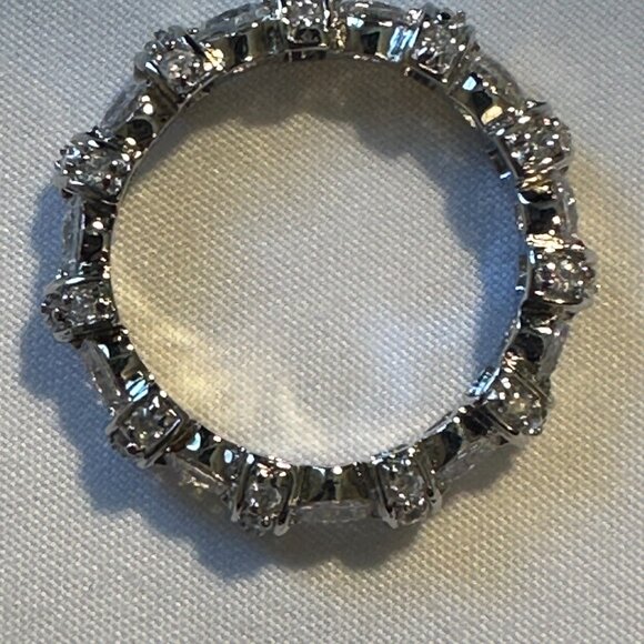 GORGEOUS CI.925 Silver - Eternity Band - NEW - Picture 4 of 9